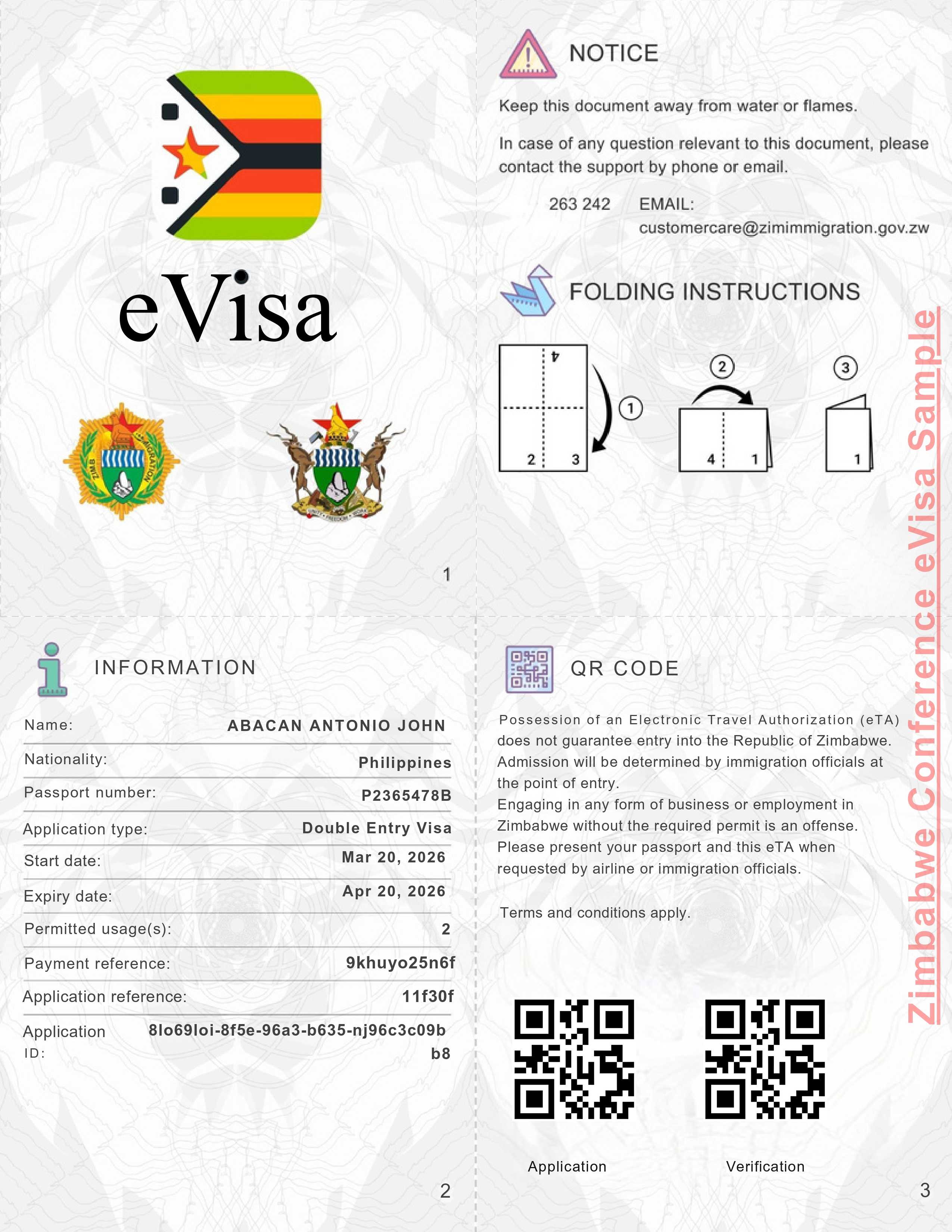 Simbabwe-Konferenz-eVisum