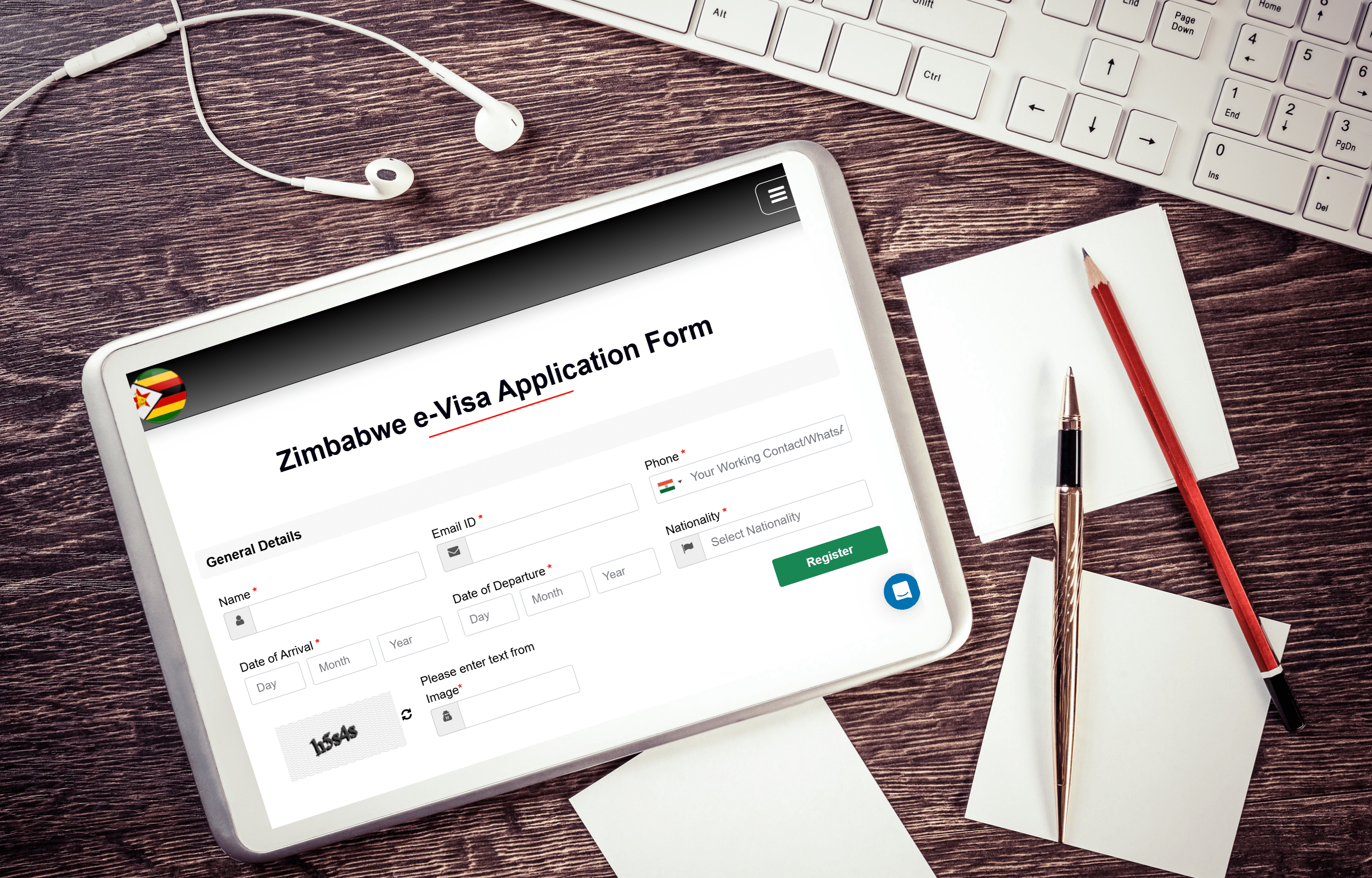Antrag auf ein E-Visum für Simbabwe