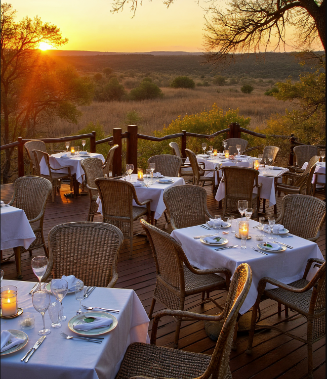 Dîner avec vue au Victoria Falls Lodge