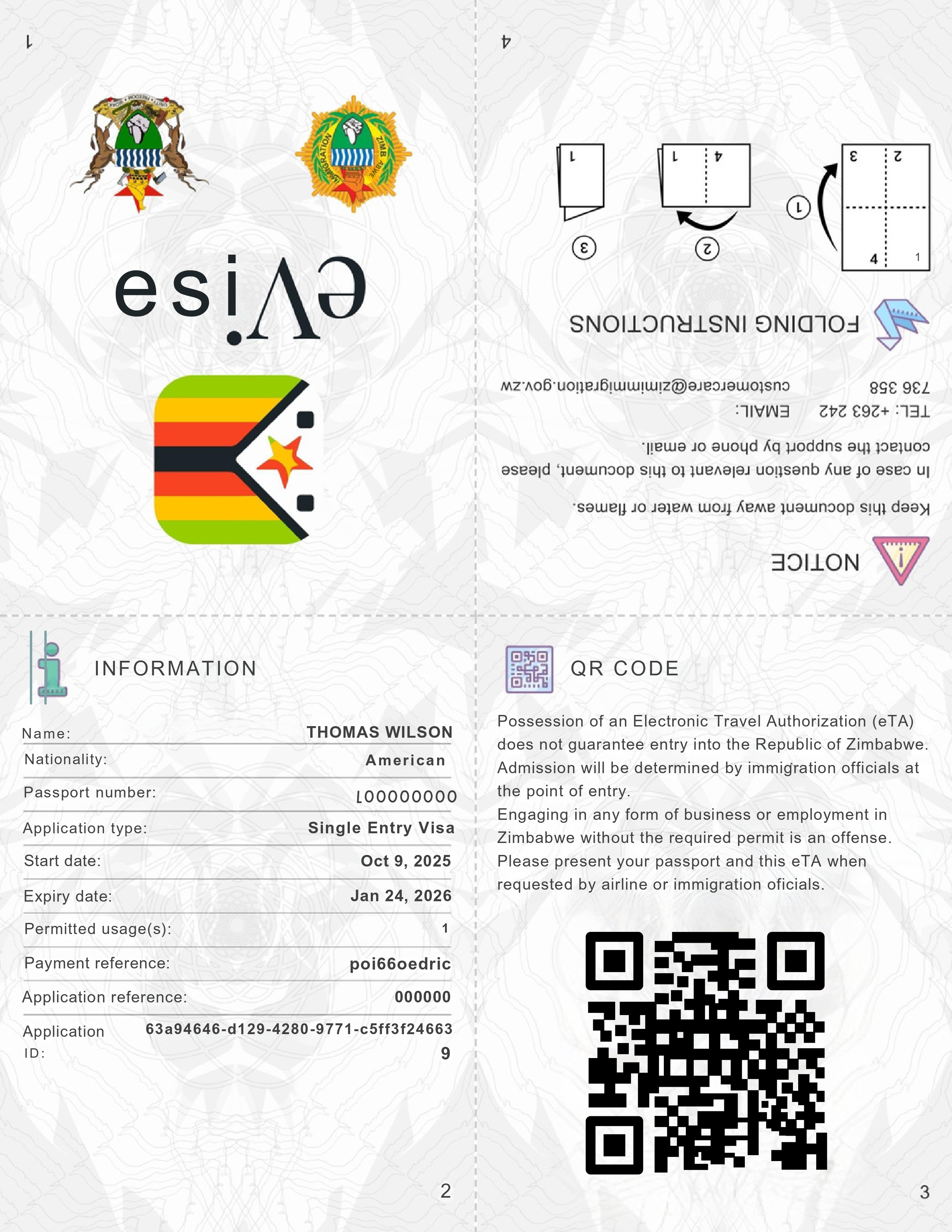 Zimbabwe Approved Evisa