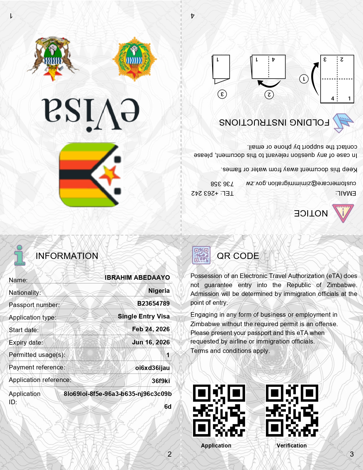 Zimbabwe Konferenz-eVisa