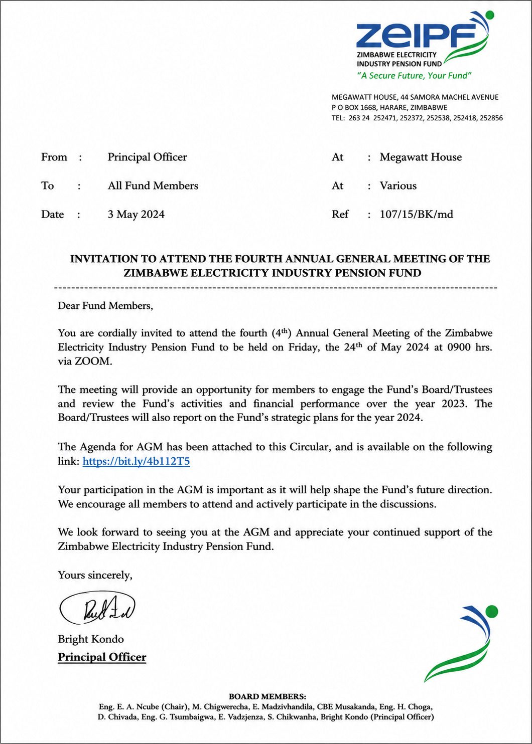 Zimbabwe Invitation Letter For Business